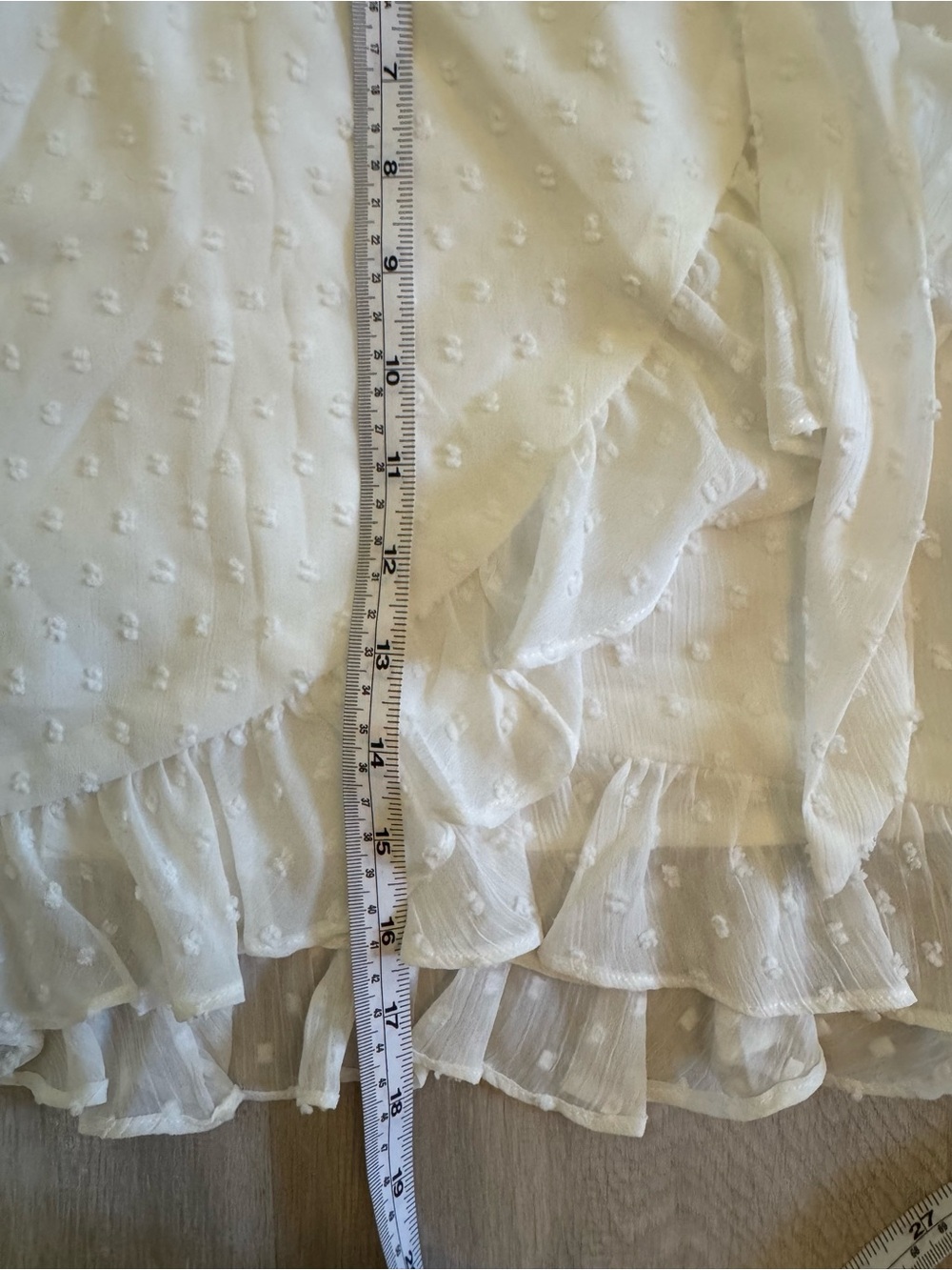 superdown White Ruffle Wrap Mini Skirt - Picture 8 of 9